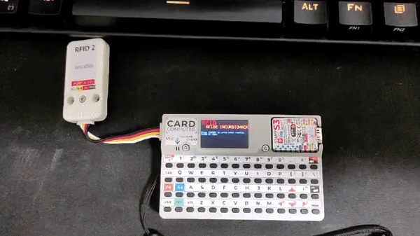 Figure 1 — The Bruce NFC feature demonstrated on-device — the contactless read/clone workflow is the practical heart of the RFID/NFC subsystem. Image: BruceDevices/Bruce (pr3y).