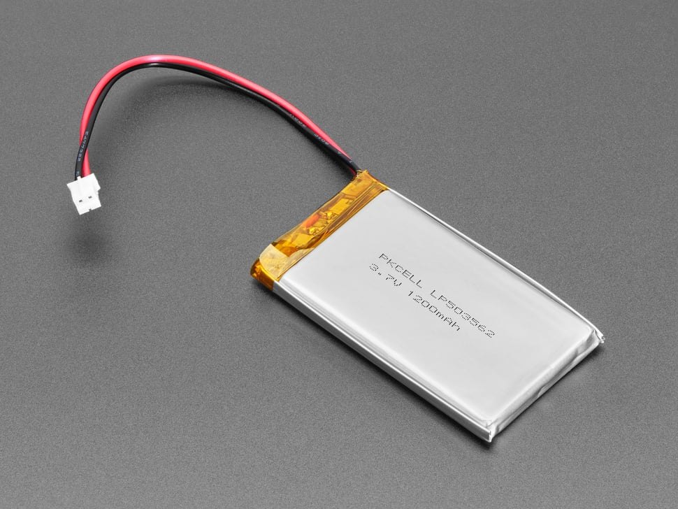 Figure 3 — An example 3.7 V 1S LiPo pouch cell of the class a HaleHound build uses. The vendor recommends a 5000 mAh 1S cell for the 4" builds. Image: representative LiPo.