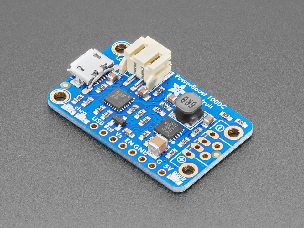 Figure 5 — A representative LiPo boost/charger board of the class the Fire Weasel power section uses to take a 1S cell up to 5 V. Photo: HaleHound.com (representative component).