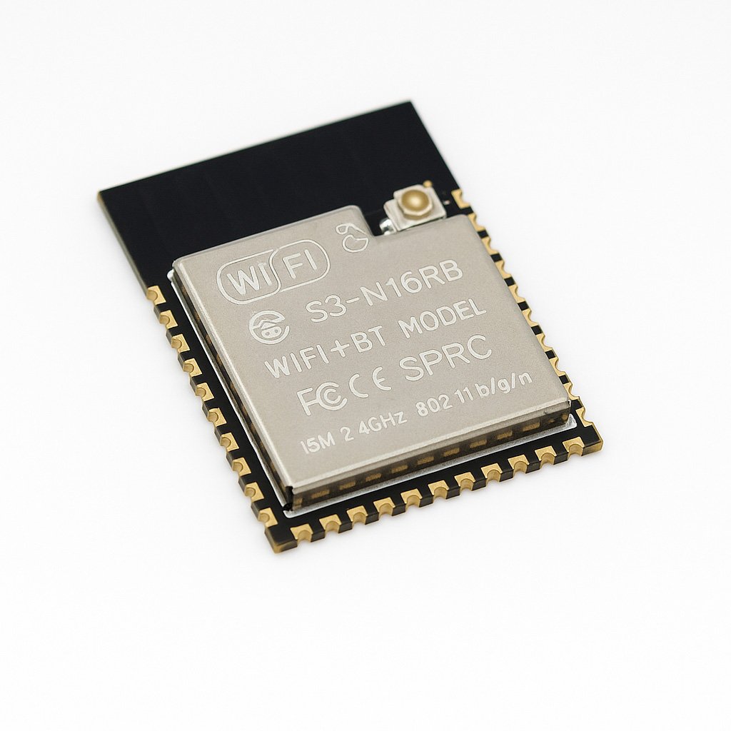 An ESP32-S3 SoC — the dual-core Xtensa LX7 silicon at the heart of the Cardputer ADV's Stamp-S3A module (the ADV uses the ESP32-S3FN8 variant: 8 MB flash, no PSRAM).