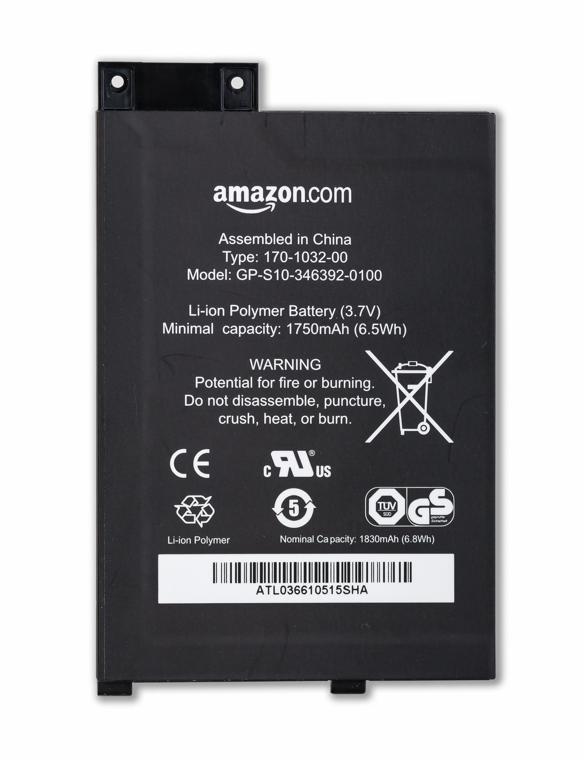 A single-cell lithium-polymer pouch battery — the chemistry and format the nyanBOX's 2500 mAh cell uses. Pouch cells like this are what give the nyanBOX its all-day passive-detection runtime (§ 5.4).