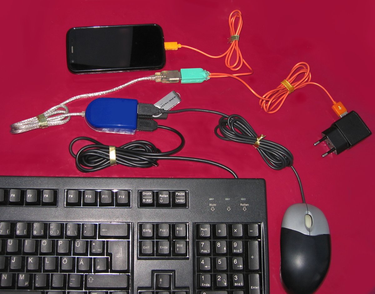 A USB OTG adapter — the small cable that converts the Pi Zero's micro-USB OTG port to a USB-A receptacle, so a standard USB Wi-Fi adapter (or keyboard, mouse, hub, etc.) can be attached.