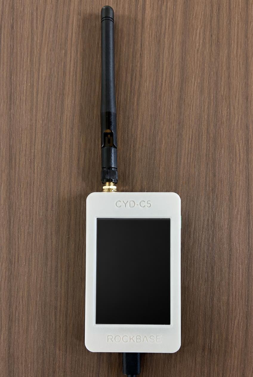 Figure 9 — An NM-CYD-C5 in a printed case with an external antenna. Image: RockBase-iot, NM-CYD-C5 repository.