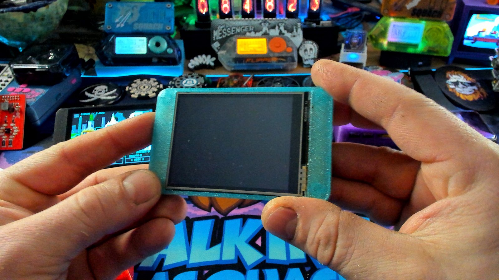 Figure 3 — The same case held in two hands, front view. Image: Talking Sasquach, MakerWorld model 3383046.