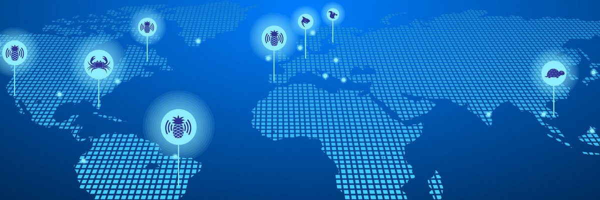 Figure 19.1 — The fleet model, as Hak5 frames it: Pineapples (and the wider Hak5 gear family) distributed across sites, every one enrolled into a single Cloud C2 console. This is the operating pict…