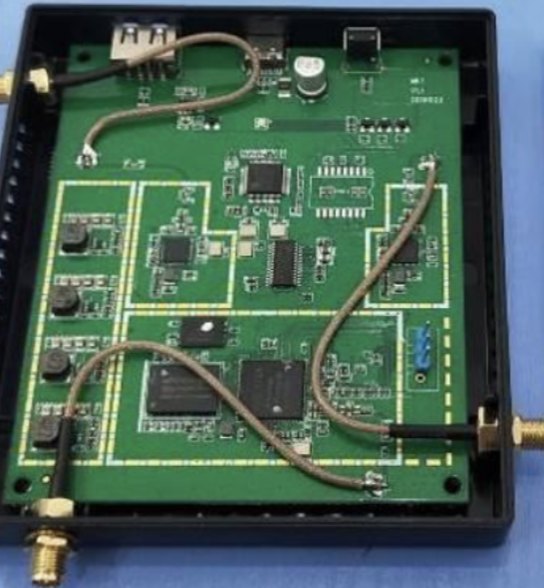 Figure 7.1 — A WiFi Pineapple Mark VII PCB: the networking SoC, the RF/radio sections, and the antenna connectors at the board edge — the role-based-radio architecture made physical. Image via Nets…